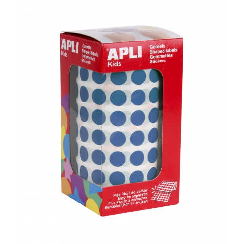 [4852] 112235 GOMETS REDONDOS 10,5MM AZUL ROLLO 4720 UDS. APLI 4852