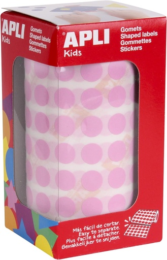 [11479] 112239 GOMETS REDONDOS 10,5MM ROSA ROLLO 4720 UDS. APLI 11479
