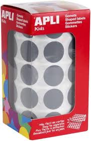 [16725] 250107 GOMETS REDONDOS 20MM GRIS ROLLO 1770 UDS APLI 16725