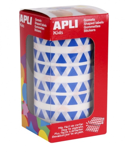 [4864] 112262 GOMETS TRIANGULARES 10,5x10,5x10,5MM AZUL ROLLO 6136 UDS. APLI 4864