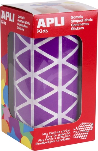 [11495] 112270 GOMETS TRIANGULARES 20x20x20MM LILA ROLLO 2596 UDS. APLI 11495