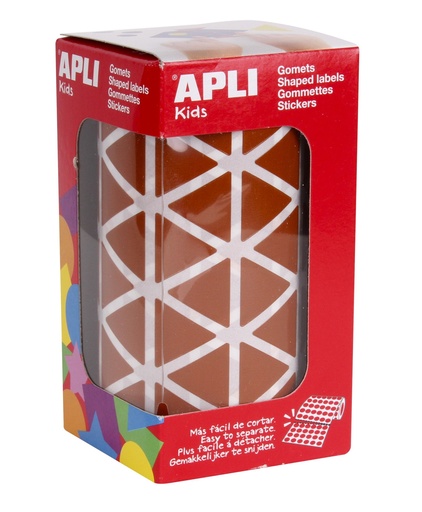 [11496] 112271 GOMETS TRIANGULARES 20x20x20MM MARRON ROLLO 2596 UDS. APLI 11496
