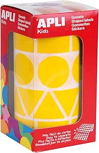 [11160] 112336 GOMETS XL FIGURAS GEOMETRICAS 27MM AMARILLO ROLLO 1357 UDS. APLI 11160