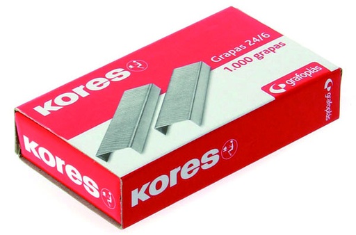 [00000900] 250288 GRAPAS 24/6 CJ. 1000 GALVANIZADAS KORES 00000900