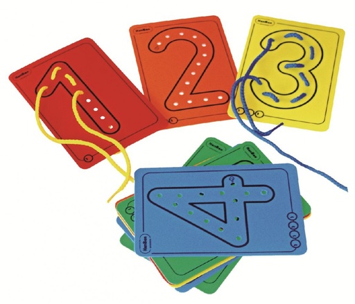 [723] 112638 HILAR NUMEROS 10 TARJETAS PLASTICO+CORDONES HENBEA 723