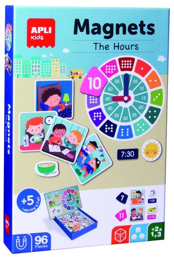 [18573] 255499 JUEGO MAGNETS APRENDO LAS HORAS APLI 18573