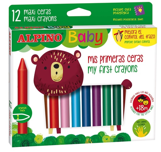 [AL000177] 255672 LAPICEROS COLOR ALPINO BABY ESTUCHE 12 UDS.