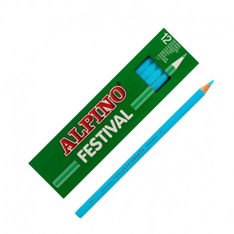 [C0131010] 114152 LAPICEROS COLOR CJ.12 AZUL CLARO FESTIVAL ALPINO