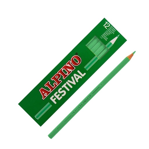 [C0131008] 114150 LAPICEROS COLOR CJ.12 VERDE CLARO FESTIVAL ALPINO