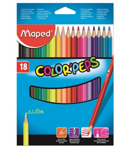 [183218FC] 252184 LAPICEROS COLOR COLOR'PEPS CJ.18UDS  MADERA FSC COFRAP ESPAÑOLA, S.A. 183218FC