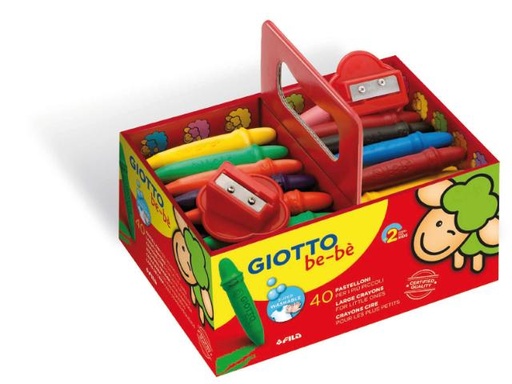 [F461300] 114093 LAPICEROS COLOR GIOTTO BE-BE CESTA 36 UDS.+ 3 SACAPUNTAS