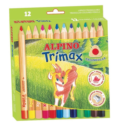 [AL000113] 114157 LAPICEROS COLOR GRUESOS CJ.12 UDS. TRIMAX MINA 5,4MM ALPINO