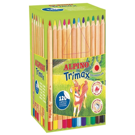 [AL000377] 112352 LAPICEROS COLOR GRUESOS ECONOMY PACK 120 UDS. TRIMAX MINA 5,4MM ALPINO