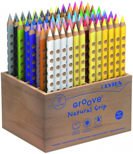 [L3812960] 114160 LAPICEROS COLOR GRUESOS SCHOOLPACK 96 UDS. MINA 4,25 MM LYRA GROOVE FILA IBERIA S.L.