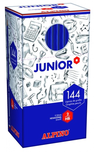 [JU000014] 114073 LAPIZ JUNIOR PACK 144 CON CABECILLA ECONOMY ALPINO