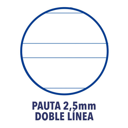[20072] 113920 LIBRETA A5+ 48HJ 70G DOBLE RAYA 2,5 MRG T/CARTULINA GOFRADA PACSA