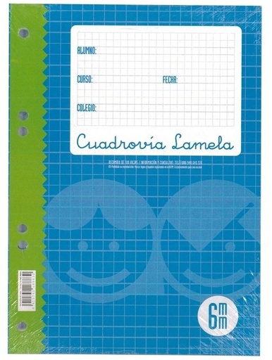 [06A4004] 254849 LIBRETA GRAPADA A4 50H C/4MM CUADROVIA LAMELA