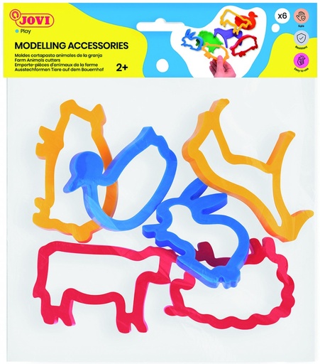 [7G] 114383 MOLDES ANIMALES DE GRANJA SET 6 UDS. JOVI 7G