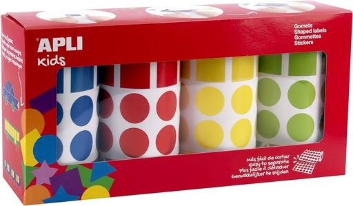 [18804] 255480 PACK 4 ROLLOS GOMETS GEOMÉTRICOS SURTIDOS 4 U. 20 MM APLI 18804