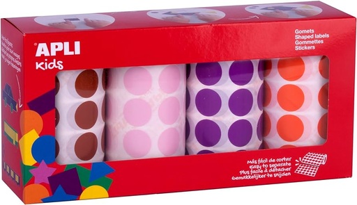 [14081] 254765 PACK 4 ROLLOS GOMETS REDONDOS 20MM MA/RS/LIL/NJ 7080U APLI 14081