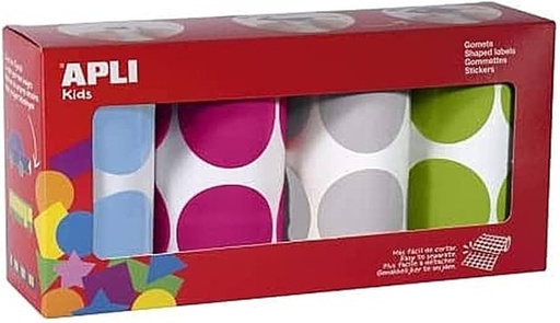 [18301] 254767 PACK 4 ROLLOS GOMETS XXL REDONDOS Ø 45MM FUC/AZ/GR/VD 18301