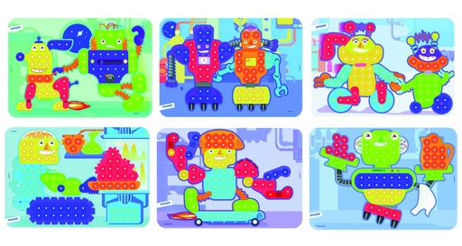[31863] 118307 PACK 6 LÁMINAS 15MM ROBOTS MINILAND 31863