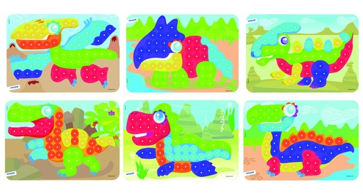 [31864] 118308 PACK 6 LÁMINAS 20MM DINOS MINILAND 31864