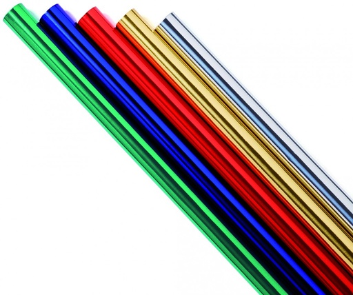 [13006] 113739 PAPEL ALUMINIO RLL TREPADO CON 25 HJ 50X65CM ORO BRILLO SADIPAL