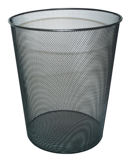 [317273] 150333 PAPELERA REJILLA NEGRA 18L 24X34 CM POESSA
