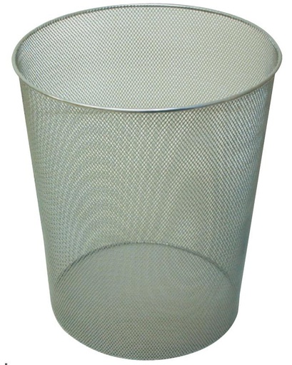 [313296] 150335 PAPELERA REJILLA PLATA 18L 24X34 CM POESSA