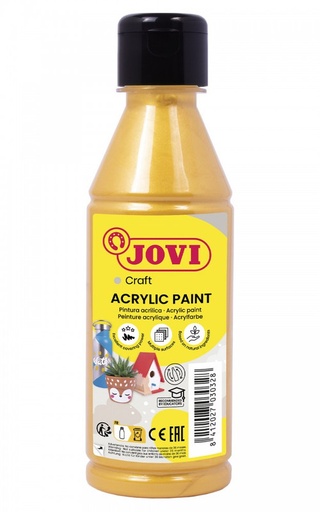 [68038] 116959 PINTURA MULTIUSOS JOVIDECOR BOTELLA 250 ML ORO 68038