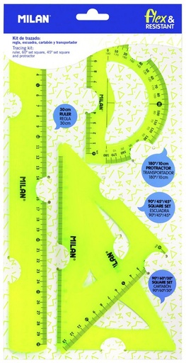 [359801Y] 252530 REGLAS KIT 4 PIEZAS FLEX&RESISTANT AMARILLO ACID MILAN