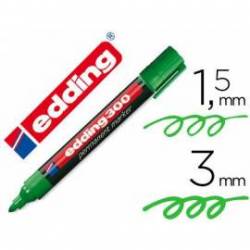 [300-04] 190975 ROTULADOR PERMANENTE EDDING 300 VERDE PTA.CONICA 1,5-3MM