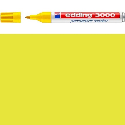 [3000-05] 252142 ROTULADOR PERMANENTE EDDING 3000 AMARILLO PTA.CONICA 1,5-3MM