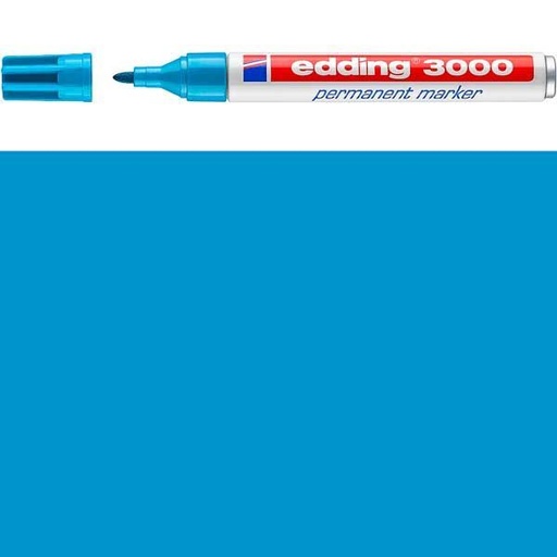 [3000-10] 252147 ROTULADOR PERMANENTE EDDING 3000 AZUL CLARO PTA.CONICA 1,5-3MM