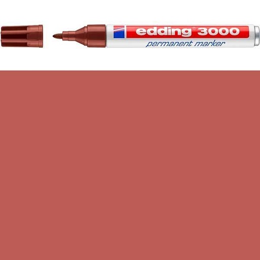 [3000-07] 252144 ROTULADOR PERMANENTE EDDING 3000 MARRON PTA.CONICA 1,5-3MM