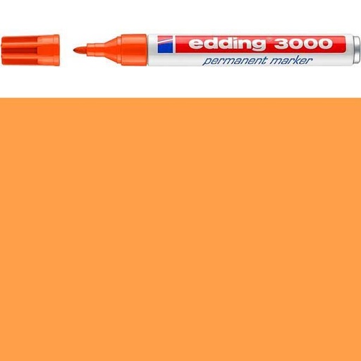 [3000-06] 252143 ROTULADOR PERMANENTE EDDING 3000 NARANJA PTA.CONICA 1,5-3MM