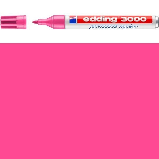 [3000-09] 252146 ROTULADOR PERMANENTE EDDING 3000 ROSA PTA.CONICA 1,5-3MM