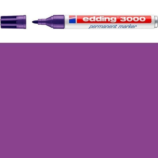 [3000-08] 252145 ROTULADOR PERMANENTE EDDING 3000 VIOLETA PTA.CONICA 1,5-3MM