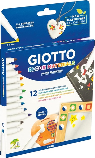 [F45340000] 113999 ROTULADORES DECOR MATERIALS CJ12 UDS GIOTTO