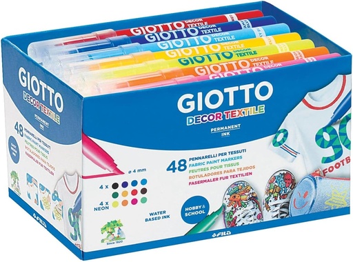 [F494700] 114239 ROTULADORES DECOR TEXTIL SCHOOLPACK 48 UDS. GIOTTO