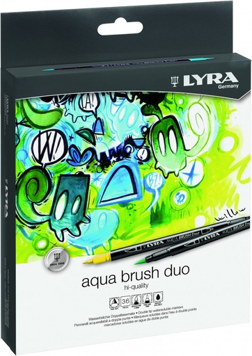 [L6521360] 250023 ROTULADORES LYRA AQUA BRUSH ESTUCHE 36 UDS. SURTIDOS FILA IBERIA S.L.