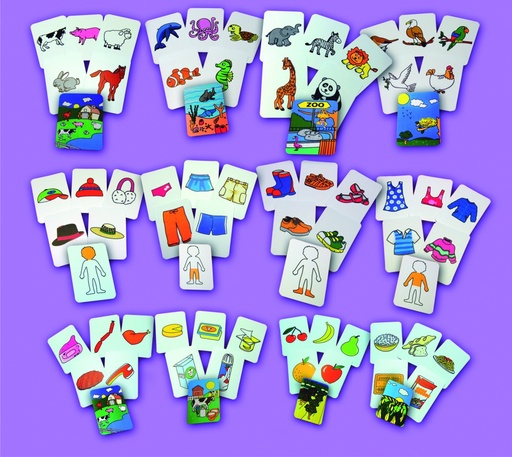 [927] 112789 TARJETAS FAMILIA ANIMALES Y SU HABITAT (9 TARJETAS) HENBEA 927