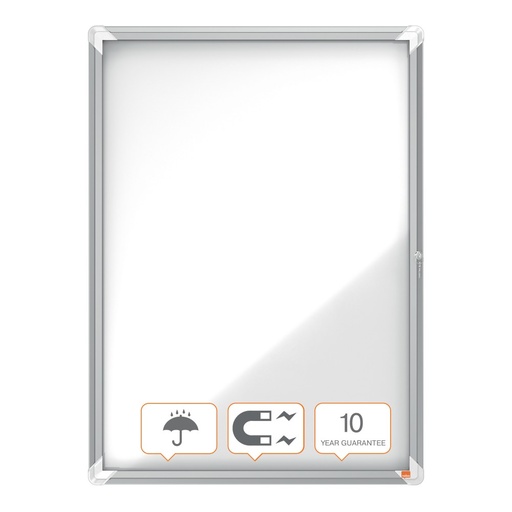 [1902580] 130455 VITRINA DE EXTERIOR NOBO PARA 9 HOJAS A4 CON SUPERFICIE BLANCA MAGNÉTICA